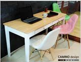 台可定做全国包邮美式乡村松木双人儿童电脑桌实木书桌办公桌写字