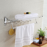 毛巾架 浴室不锈钢浴巾架 卫生间折叠加厚置物架挂衣架厕所架包邮
