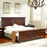 美式1.8米2米实木双人床卧室水曲柳成人大床复古欧式双人床可定制
