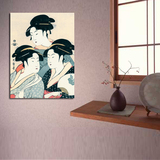 日式墙画美人图装饰画单幅无框画日本料理店壁画仕女图浮世绘挂画