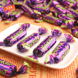 俄罗斯kdv紫皮糖kpokaht紫皮巧克力糖1000g果仁夹心喜糖进口零食