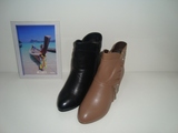 冬季金猴皮鞋专柜正品水钻粗高跟牛皮女棉鞋短靴M49434/M49435