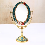欧式化妆镜台式 公主梳妆镜复古化妆镜子 创意韩国卧室古典台面镜