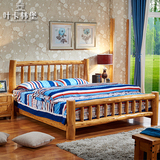原木纯实木中式双人床 全柏木1.5米1.8米现代简约床 环保卧室家具