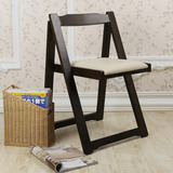 实木折叠餐椅 家用木质靠背低背 折叠椅子 时尚进口小椅子