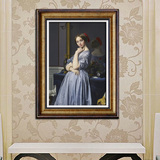 贵妇 古典人物油画 高档喷绘装饰画 欧式壁画 玄关挂画G812