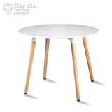 铂莱美实木圆桌1米日式餐桌椅会所洽谈区伊姆斯咖啡桌椅组合