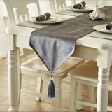 双立定制现代中式古典桌旗客厅电视柜餐桌布艺茶几长方形桌布套装