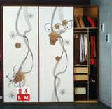 强化工艺艺术钢化玻璃 钢化玻璃移门壁橱趟门推拉衣柜门来图定制