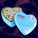 Kisses好时水滴巧克力DIY礼盒6粒心形铁盒装成品喜糖满月生日节日
