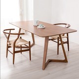 美式LOFT复古实木餐桌工作台长方形松木桌简易实木餐桌椅电脑桌