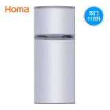Homa/奥马 BCD-118A5双开门小型家用电冰箱两门彩色冷藏节能家电