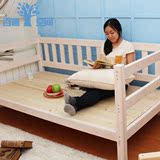 实木沙发床 简约单人儿童床松木 客厅双人懒人床1.8 1.5米 卧室床
