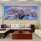 日本风景装饰画 客厅壁画 日式餐厅寿司料理店酒店无框挂画 樱花