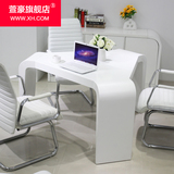 时尚会议桌简约现代商务洽谈桌椅组合白色烤漆长桌培训办公电脑桌