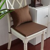 纯素色咖啡色全棉布艺餐椅垫坐垫海绵垫凳子椅子垫可定做可拆洗