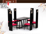 实木新中式水曲柳餐桌 现代简约长方形边桌 酒店咖啡厅时尚洽谈桌