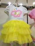 台湾品牌专柜正品童装女童 新款夏装公主裙蓬蓬裙花朵款连衣裙