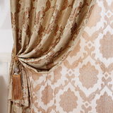 欧式加厚双面提花客厅卧室飘窗落地窗全遮光成品奢华窗帘布料