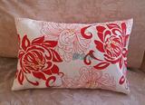 美艳红秋菊 优质沙发绒布料长方形等多用可定制靠背垫/抱枕头[套]