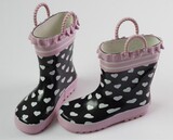外贸原单 出口可爱儿童雨鞋女童橡胶时尚大码儿童水鞋中大童雨靴