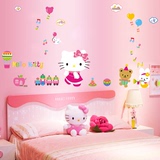 可爱儿童房间hellokitty贴画 凯蒂猫墙贴纸卧室床头宿舍墙面装饰