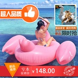包邮 水上充气玩具火烈鸟坐骑 超大浮床浮排躺椅 成人游泳圈装备