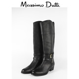 现货特价 Massimo Dutti女鞋 专柜正品 2015牛皮高筒女靴8008021