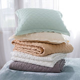 优质美式亚麻棉菱形绗缝被三/五件套  加大空调被夏凉被 床盖套件