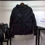 香港代购 moncler羊毛尼拼接男士羽绒服 冬季新款白鹅绒羽绒大衣