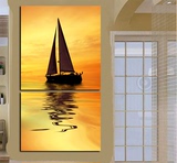 一帆风顺 帆船海景 客厅/办公室走廊玄关装饰画 墙画 风景无框画
