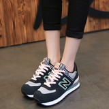 正品New Balance女鞋NB女子运动鞋 复古休闲鞋黑粉跑步鞋WL574BFK