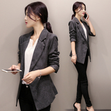 2016秋季新款韩版休闲西服女款一粒扣修身小西装长袖纯色西装外套