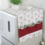 冰箱罩防尘万能巾时尚布艺冰箱盖巾欧式单门双门对开门冰箱套包邮
