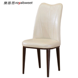 椅子时尚简约餐厅椅北欧宜家椅子不锈钢软皮椅餐桌椅子组合