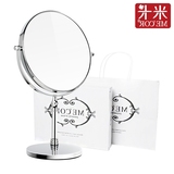 米卡化妆镜 8英寸双面台式镜子 礼盒装礼品镜 可放大台式梳妆镜
