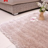 韩国丝地毯家用卧室房间满铺加亮丝床前长方形长毛日式弹力丝地毯