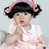韩版婴儿童发带  公主假刘海发带 宝宝头饰 假发发带儿童配饰特价