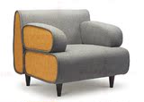 欧式现代家具创意设计师时尚简约北欧宜家三人布艺沙发组合