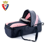哈尼贝新生婴儿便携式提篮超轻可收纳宝宝儿童手提童床带纹帐睡篮