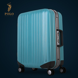 POLO CLUB行李箱万向轮20寸女拉杆箱22寸旅行箱铝框男25寸韩国硬