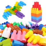 加厚子弹头儿童塑料益智早教拼插积木玩具幼儿园2-3-6周岁男宝宝