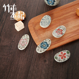 【天猫超市】竹木本记釉下彩日式陶瓷和风陶瓷筷子架筷子枕筷托