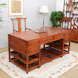 1.8米实木书桌仿古办公桌椅榆木2米书画桌写字台大班台中式电脑桌