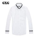 GXG男装 2015冬季商场同款 男士白色简约系列衬衫#54103001