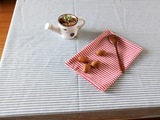 日式田园棉麻桌布条纹餐桌布台布茶几布盖巾 小清新文艺 可定制