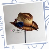 【美国专柜】女神花朵防晒可折叠牛仔帽遮阳帽太阳帽沙滩帽子草帽