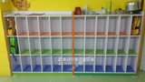 幼儿园书包柜书柜 防火板玩具柜幼儿园组合柜实木书包卡通分区柜