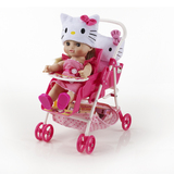 正版星月Hello Kitty 凯蒂猫小璐宝娃娃推车组合提篮套装洗浴玩具