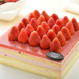 幸福西饼草莓慕斯蛋糕生日蛋糕配送上海北京同城速递